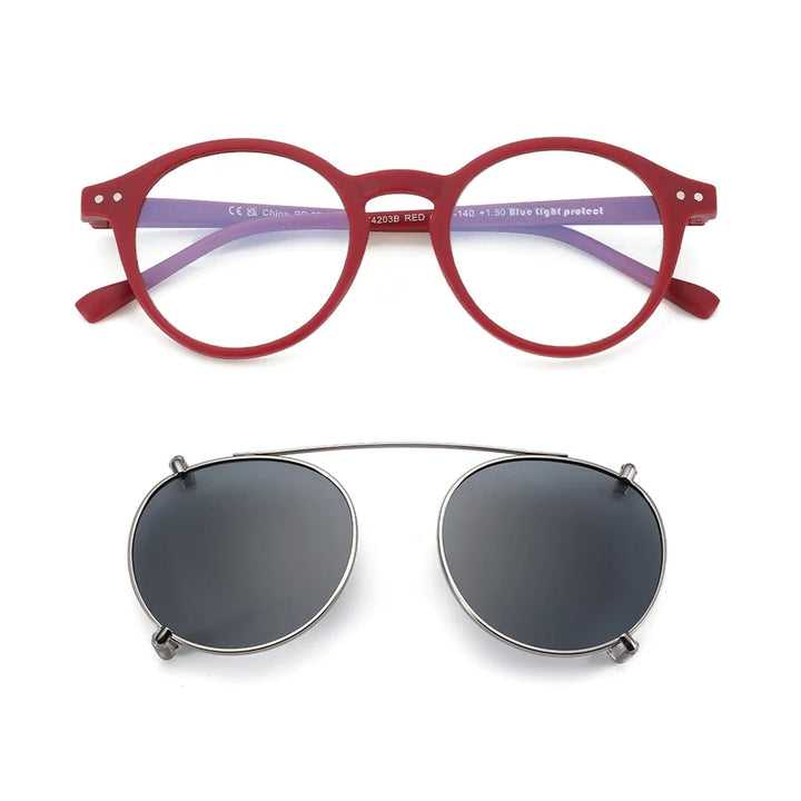 Clip On Sunglasses Retro Round Frames Anti Blue Light Polarizing Clip Ons Summer 2026