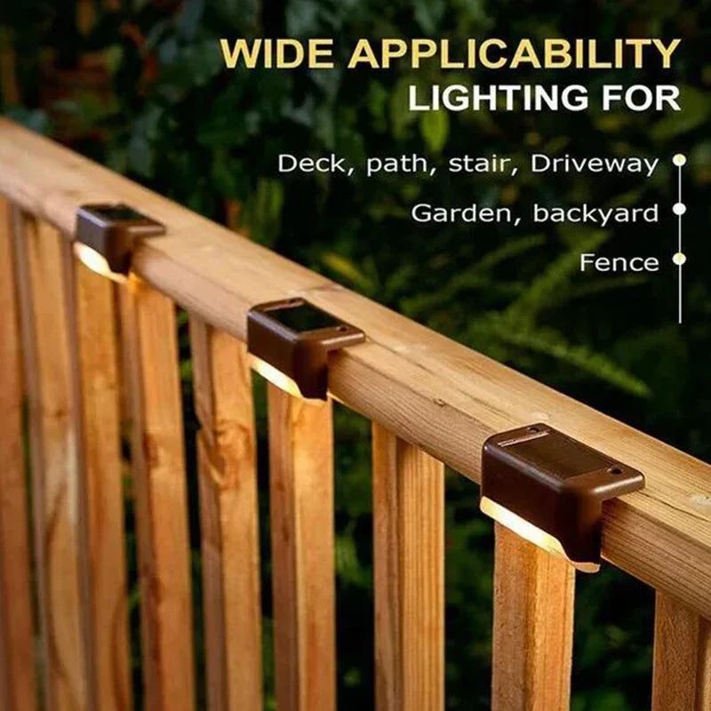 Solar Deck Lights Outdoor Waterproof LED Fence Lights for Patio Stairs Pathway Fall 2026 Eco Friendly