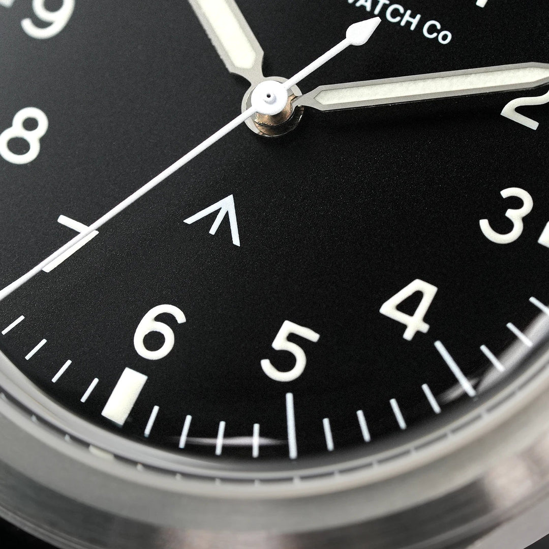 36mm Field Watch Sapphire Crystal VH31 Sweep Quartz