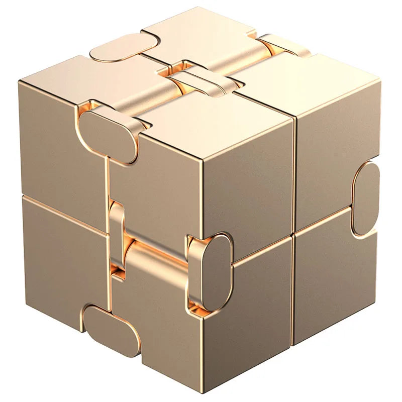 Metal Magic Cube Stress Relief Toy Portable Puzzle Focus