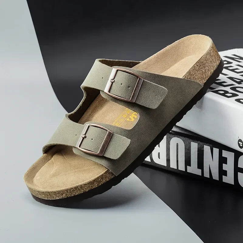 Summer Leather Men Sandals - Durable Non-Slip Outdoor Beach Casual Shoes for Women