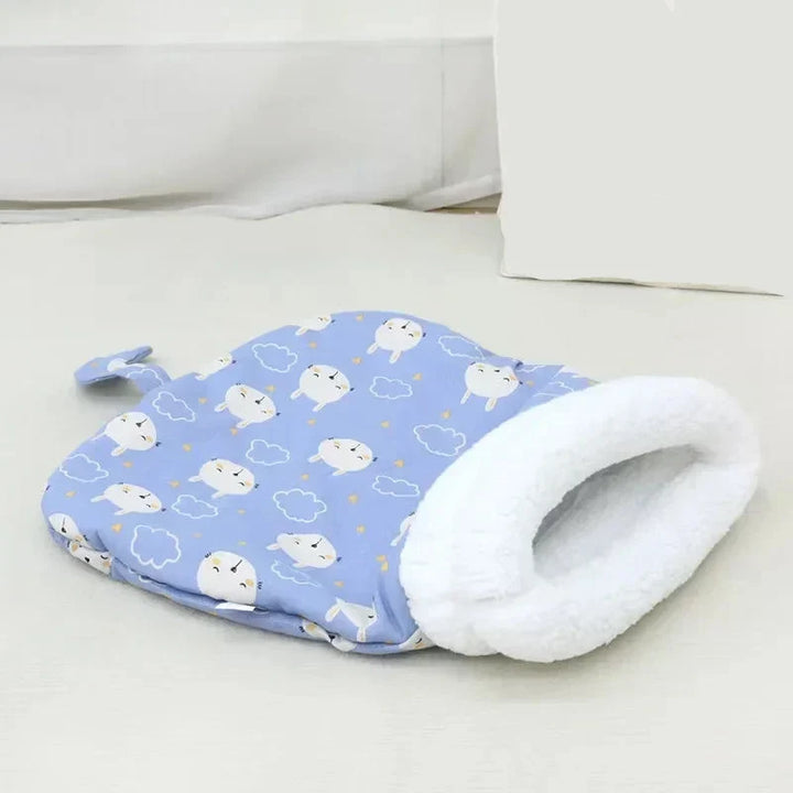 Self Warming Cat Bed - Soft Plush Cat Sleeping Bag for Indoor Cats, Cozy Nest for Small Pets
