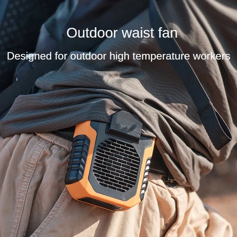 Hanging Neck Waist Fan USB Mini Charging Clip Fan - Outdoor Portable Mute Cooling Tool with Powerbank
