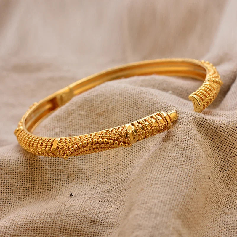 Gold Plated Bangles Luxury Arabic Wedding Bracelet