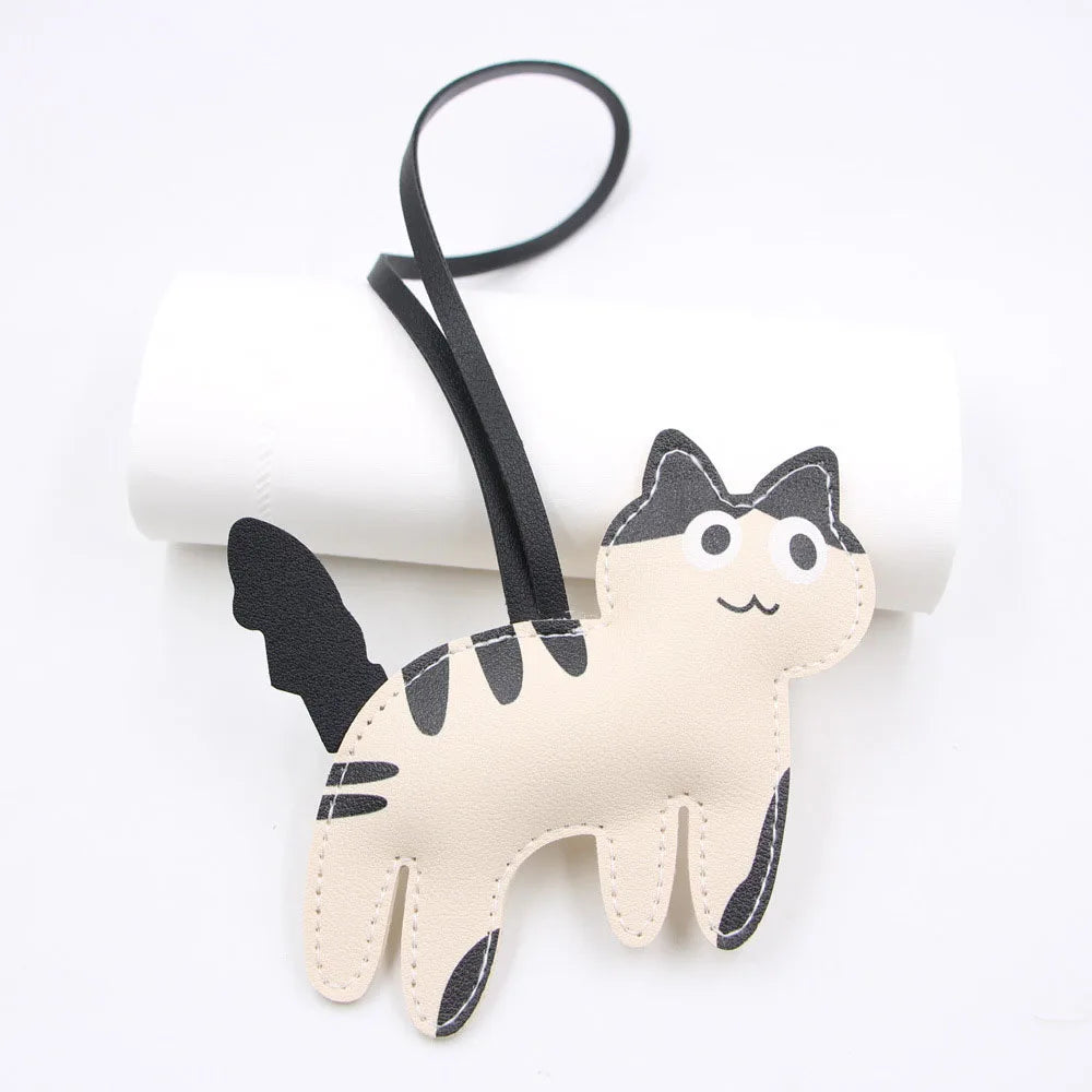 Bear Keychain PU Leather Mini Bag Charm Cute Gift Accessory