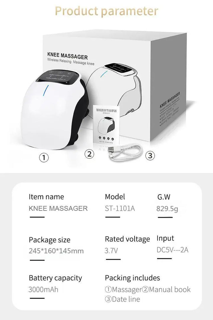 Smart Cordless Knee Massager with Vibration &amp; Heat – Joint Pain Relief Gift for Seniors 2026