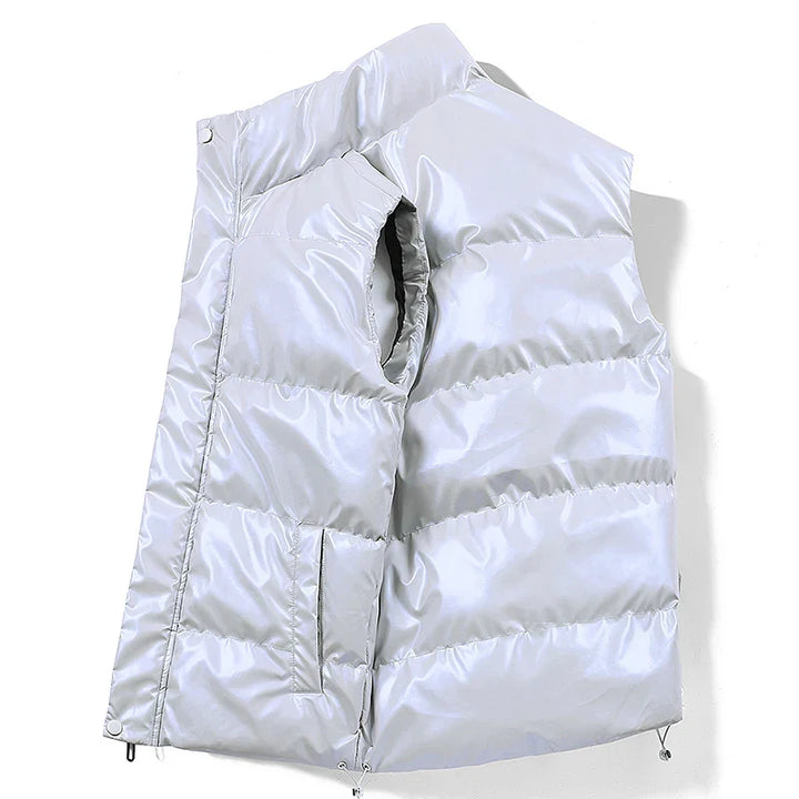 Warm Polished Men’s Down Vest - Quilted Duck Down, Winter