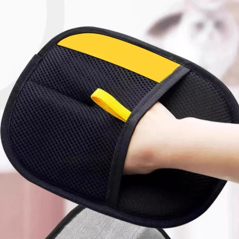 Double-Sided Pet Grooming Glove – Removes Hair from Furniture and Coat, Cats and Dogs