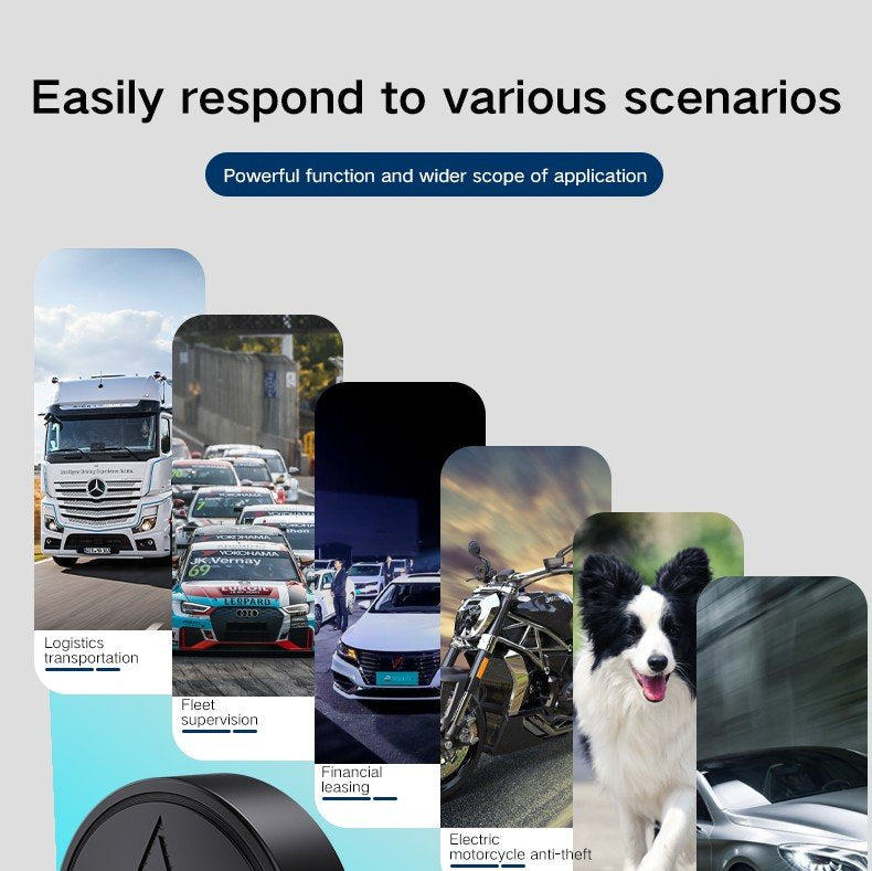 GPS Tracker for Cars – Real-Time Vehicle Tracker, Magnetic Anti-Theft GPS Device, Long Battery Life