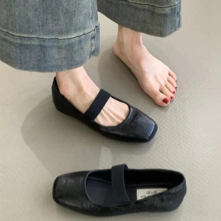 Supportive Women’s Ballet Flats - Square Toe Mary Jane