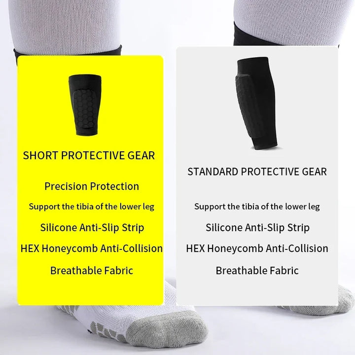 Football Shin Guard Sleeve Covers - Lightweight Elastic Protective Leg Sleeves for Men Women and Teens