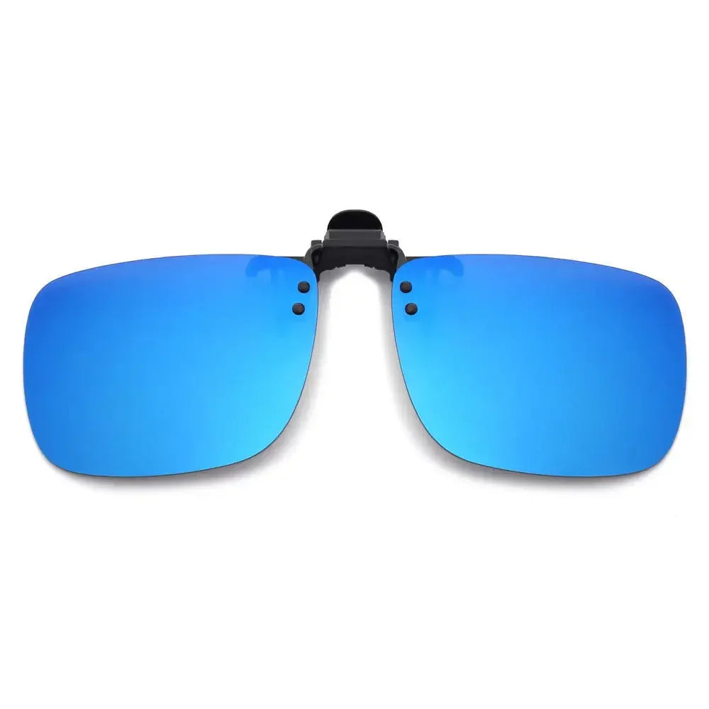 Clip-On Sunglasses Polarized UV400 Night Vision Driving Glasses Square Clip-Ons Anti-Glare Vintage Style 2026