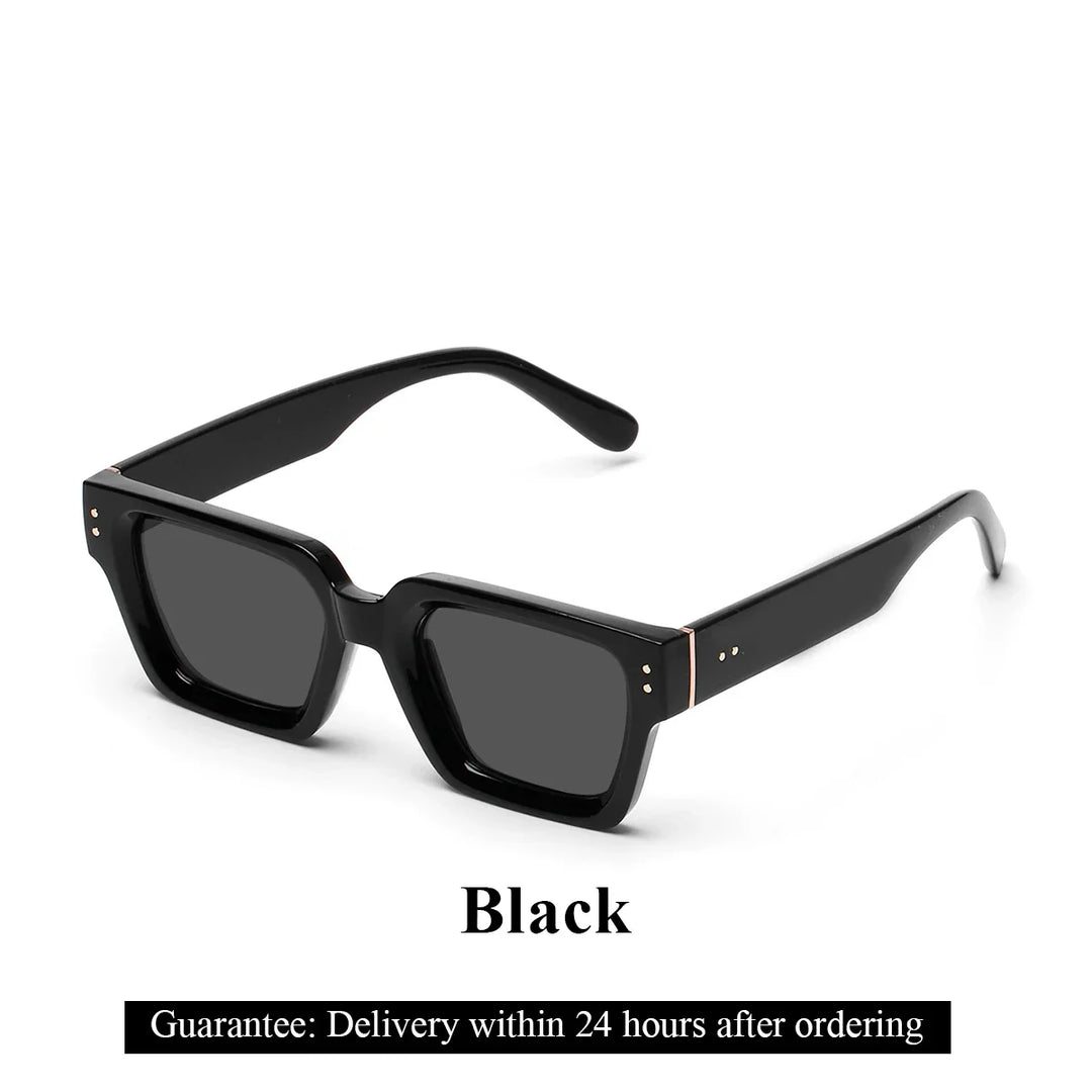 Sunglasses Black Retro Square Shades Luxury Fashion Eyewear Fall 2026 Trend Gift Idea