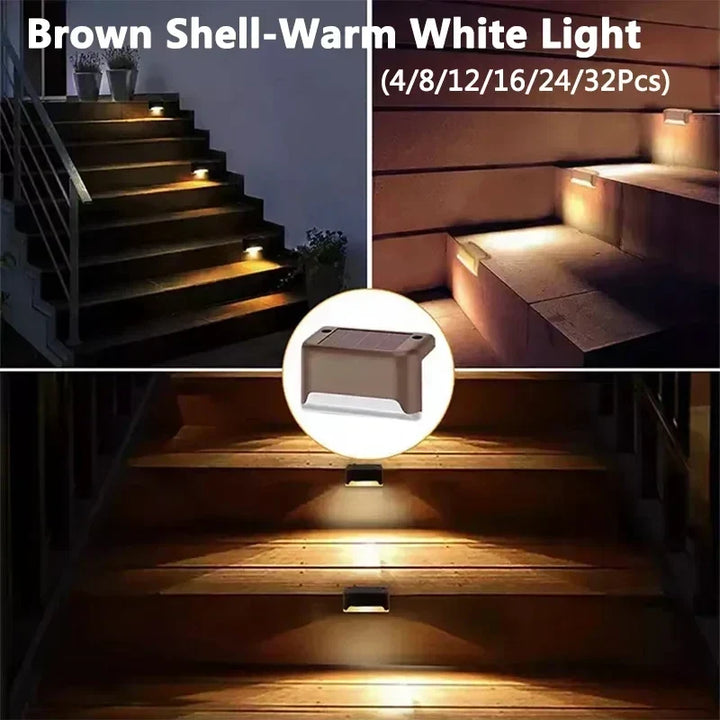 Solar Deck Lights Outdoor Waterproof LED Fence Lights for Patio Stairs Pathway Fall 2026 Eco Friendly
