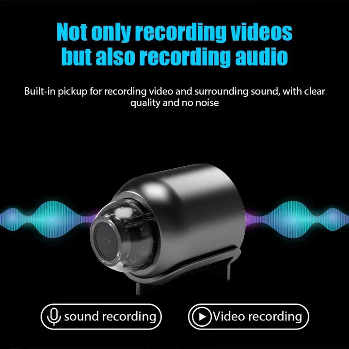 Mini 1080P WiFi HD Security Camera with Night Vision &amp; Motion Detection (Wired Power)