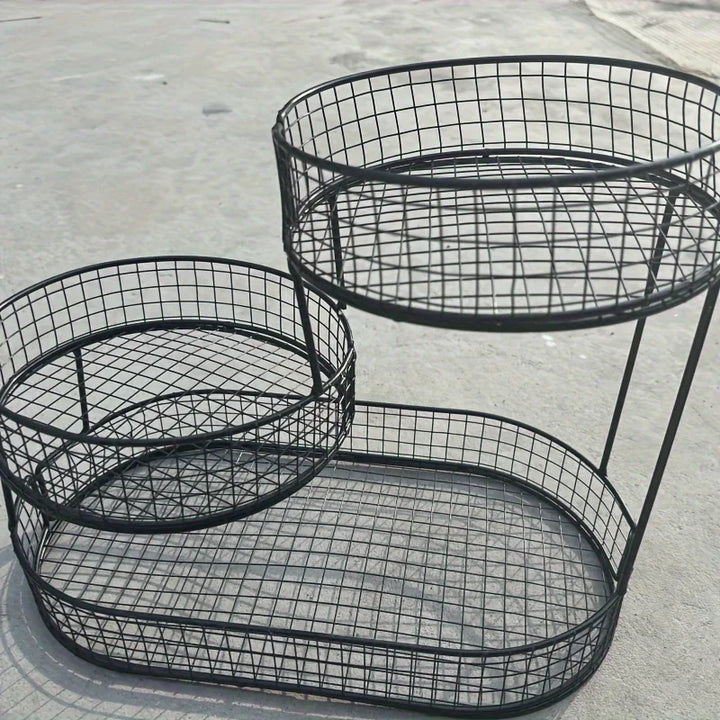 Fruit Basket Stand Three Tier Stainless Steel Mesh Organizer Fall 2026 Home Decor Space Saving