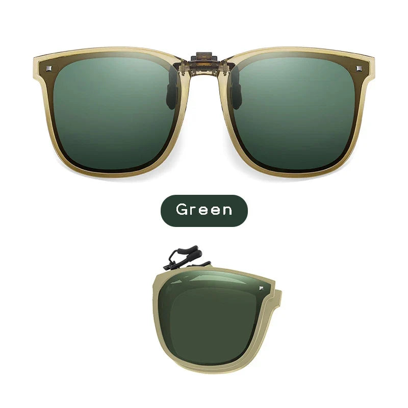 Clip On Sunglasses Foldable Oversized Square Flip Up UV400 Polarized Sunglasses Summer 2026 Trend Gift