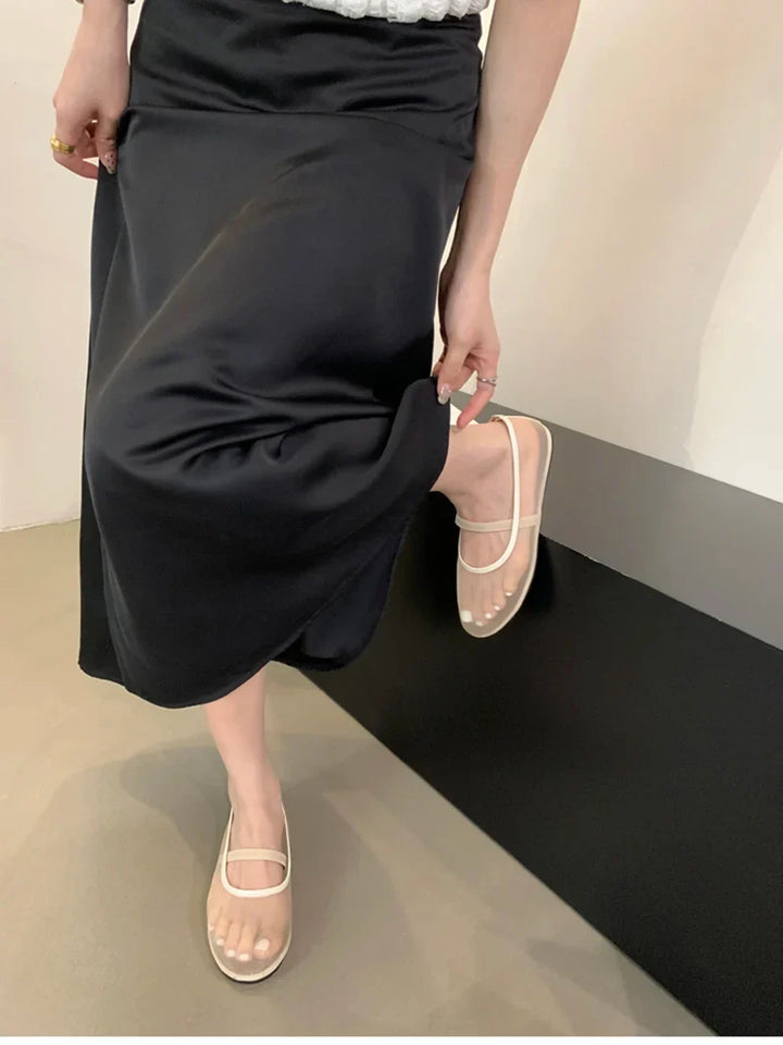 Lightweight Women’s Mary Jane Flats - Shallow Mesh, Casual