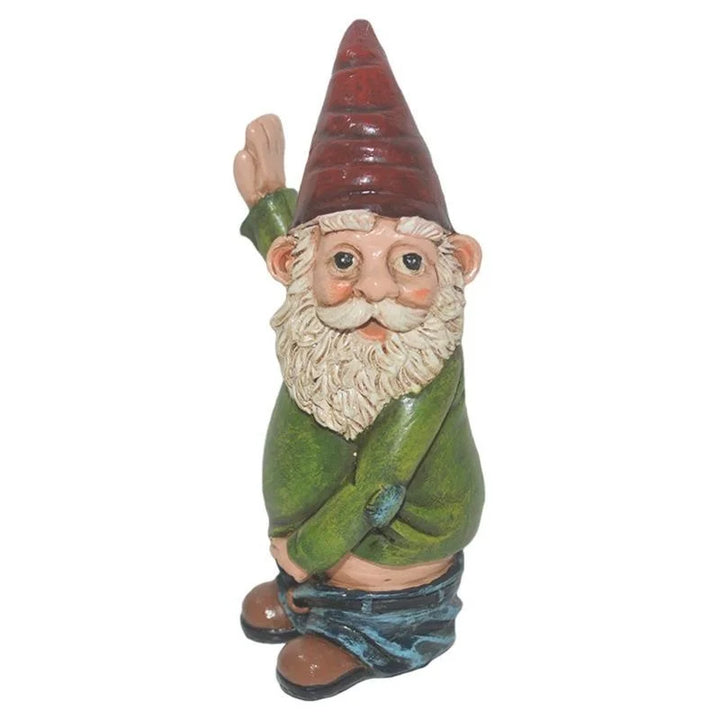 Garden Gnome Statue Urinating Outdoor Decor Christmas Holiday Garden Ornament Whimsical Gift Idea