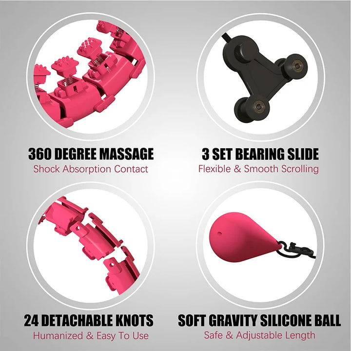 Smart Adjustable Fitness Hula Hoop 24-Section – Waist Massager Weight Loss Cardio Training 2026