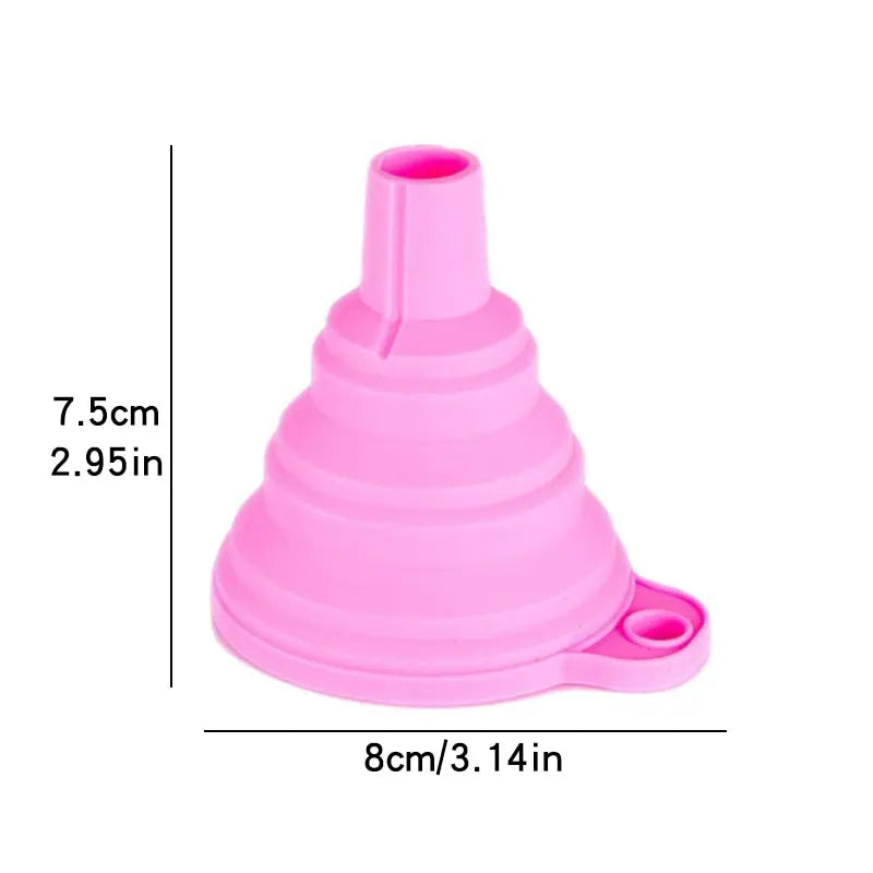 Household Telescopic Funnel Kitchen Tool - High Temperature Resistant Mini Folding Funnel - 4 colours Available