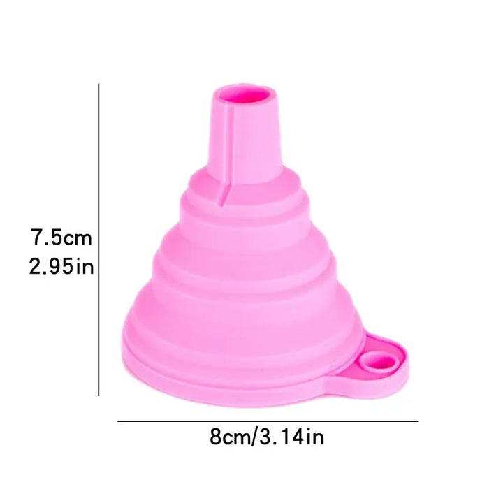 Household Telescopic Funnel Kitchen Tool - High Temperature Resistant Mini Folding Funnel - 4 colours Available