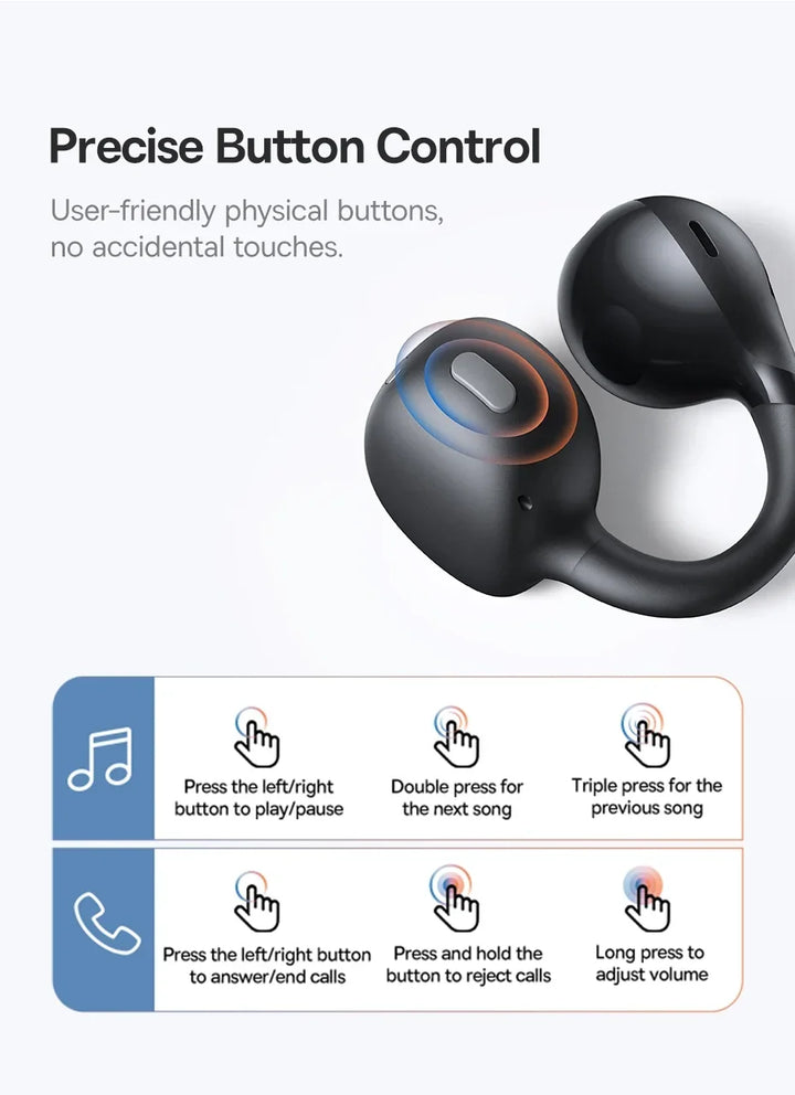 Baseus BC1 Open-Ear Clip Earbuds Bluetooth 6.0 – 4-Mic Noise Cancellation Super Bass IP55 Sports 2026