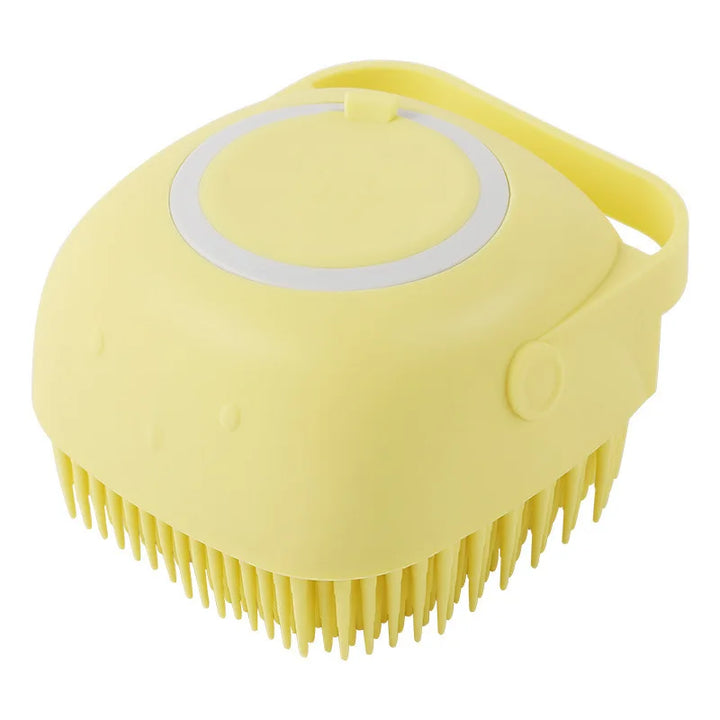 Silicone Dog Grooming Massage Gloves - Pet Bath Brush with Shampoo Dispensing Feature