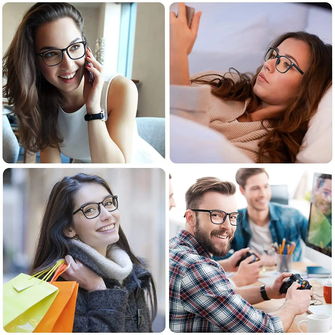 Blue Light Blocking Glasses Square Nerd Eyeglasses Back To School 2026 Reduces Eye Strain