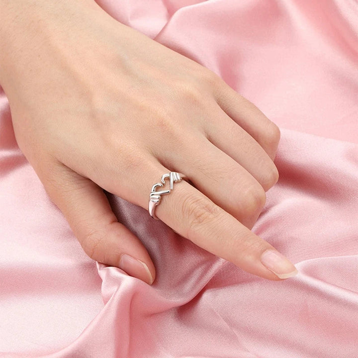 Heart Ring Hollow Double Layer Open Adjustable Ring Romantic jewellery Gift 2026 Valentine Gift Trend