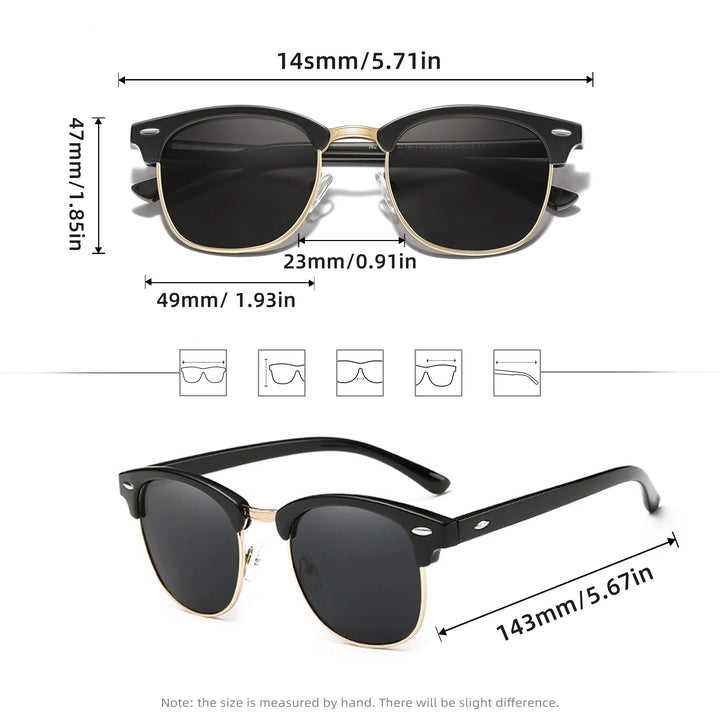 Sunglasses UV400 Polarized Square Frame – Unisex Outdoor Eyewear, TikTok Viral Fall 2026 Gift