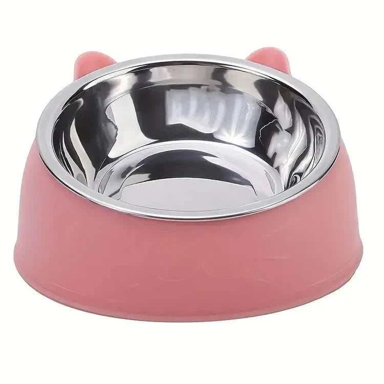 100ml Cat Dog Bowl Raised Non Slip Tilt Feeder for Pets