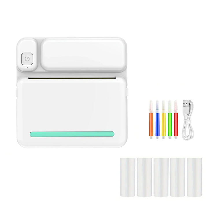 Portable Mini Thermal Label Printer for Android iOS - Inkless Pocket Printer, Home Office Use