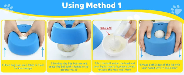 Anti-Slip Slow Feeder Dog Bowl – Ball-Shaped Lick Mat Anti-Choke Design, Pet Feeding Gift 2026
