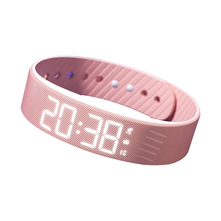 LED Digital Alarm Clock Bracelet Wristband Pedometer Waterproof Vibrating Alarm Summer 2026 Gift