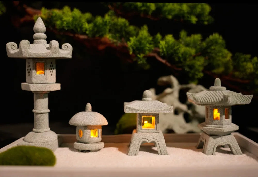 Pagoda Lantern Garden Statue Zen Yard Light Miniature Lamp for Micro Landscape Decor Fall 2026 Trend