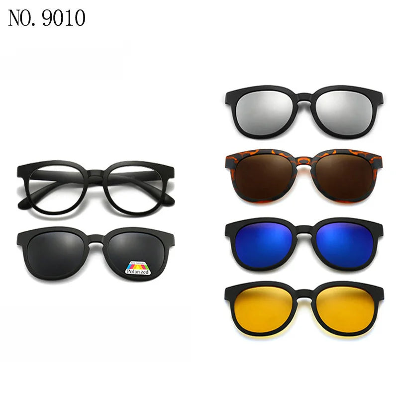 Magnetic Clip Sunglasses Interchangeable Lens Set 5 Lenses Polarized Prescription Ready Summer 2026 Gift