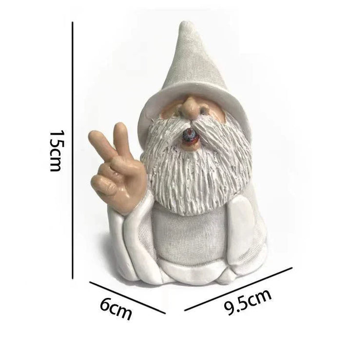 Garden Gnome Statue Resin Provocative Middle Finger Figurine, Outdoor Garden Decor TikTok Viral Fall 2026 Gift