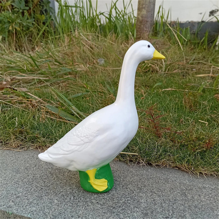 Goose Garden Statue 18cm White Outdoor Decor Landscape Animal Figurine Gift Spring 2026