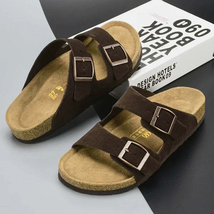 Summer Leather Men Sandals - Durable Non-Slip Outdoor Beach Casual Shoes for Women