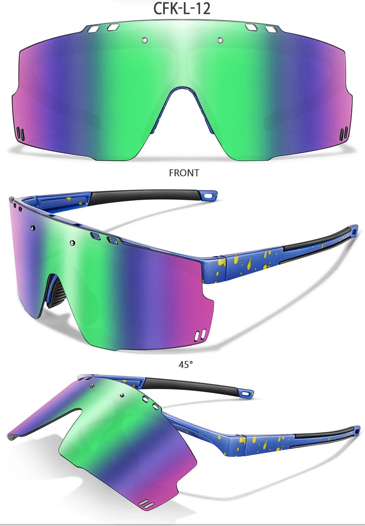 Lightweight unisex sports sunglasses – UV400 polycarbonate lenses, cycling, running, fishing