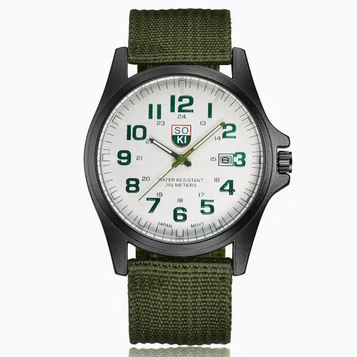 Watch Nylon Strap Quartz Military Style Durable