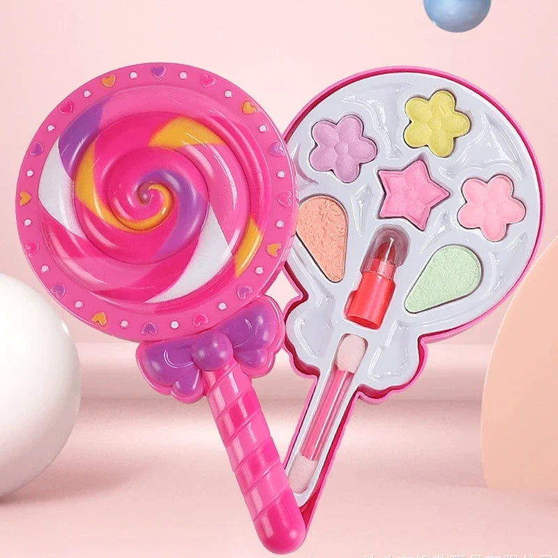 Princess Makeup Toy Set for Kids - Pretend Play Cosmetics with Lipstick &amp; Eyeshadow for Parties