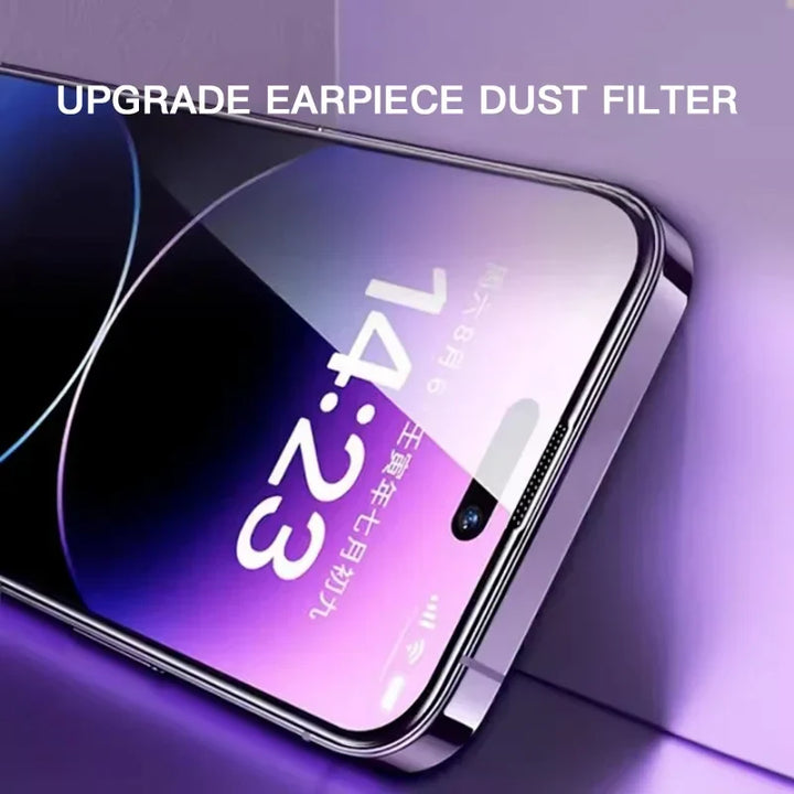 Privacy Tempered Glass Screen Protector for iPhone 16 15 14 13 12 - Anti-Spy Auto-Dust Removal Shield