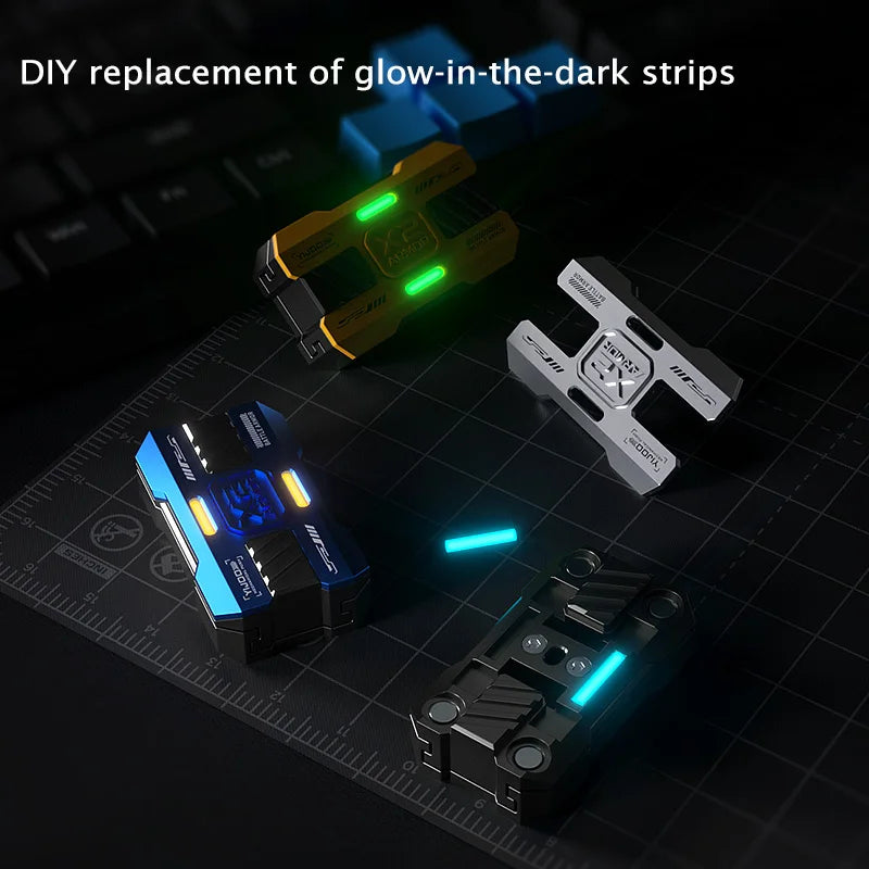 Luminous Push Slider Metal Fidget Toy EDC Stress Relief