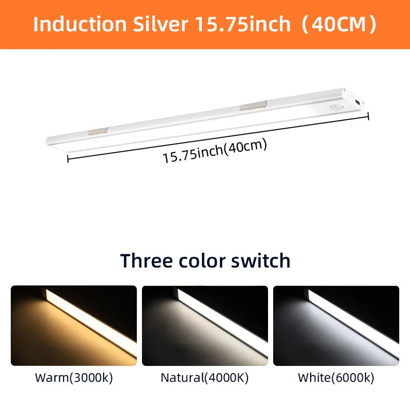 Wireless LED Motion Sensor Cabinet Light – Dimmable Type-C Rechargeable Night Lamp for Closet Kitchen 2026