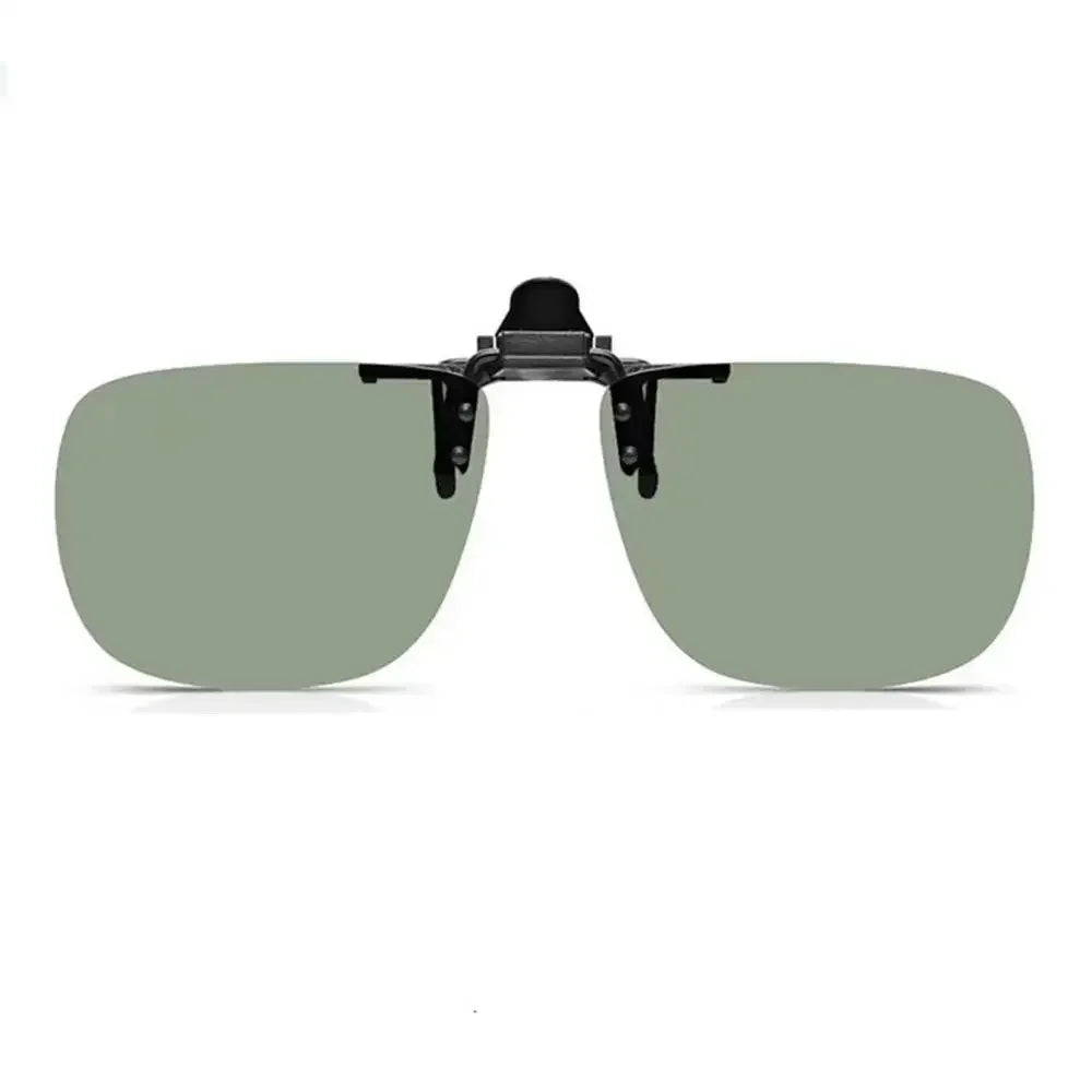 Clip-On Sunglasses Polarized UV400 Night Vision Driving Glasses Square Clip-Ons Anti-Glare Vintage Style 2026