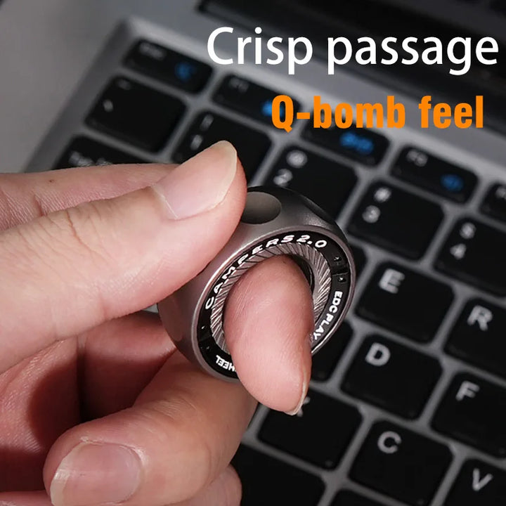 Magnetic Ratchet Fidget Ring Stainless Steel EDC Gift
