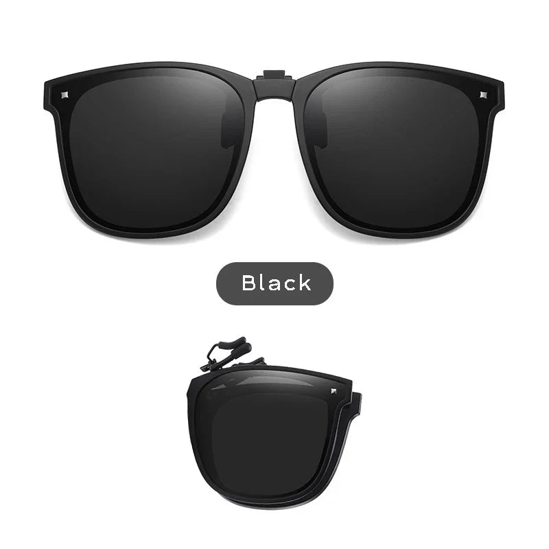 Clip On Sunglasses Foldable Oversized Square Flip Up UV400 Polarized Sunglasses Summer 2026 Trend Gift