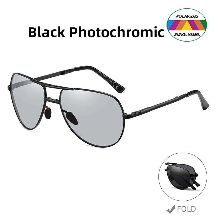 Aviator Sunglasses Foldable Metal Pilot Style Polarized UV400 Sun Glasses, Summer 2026 Trend, All-Day Comfort